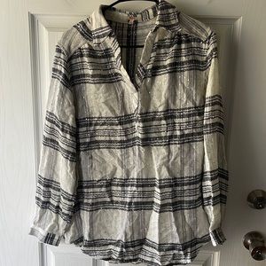 Sequin plaid flannel shirt 👚